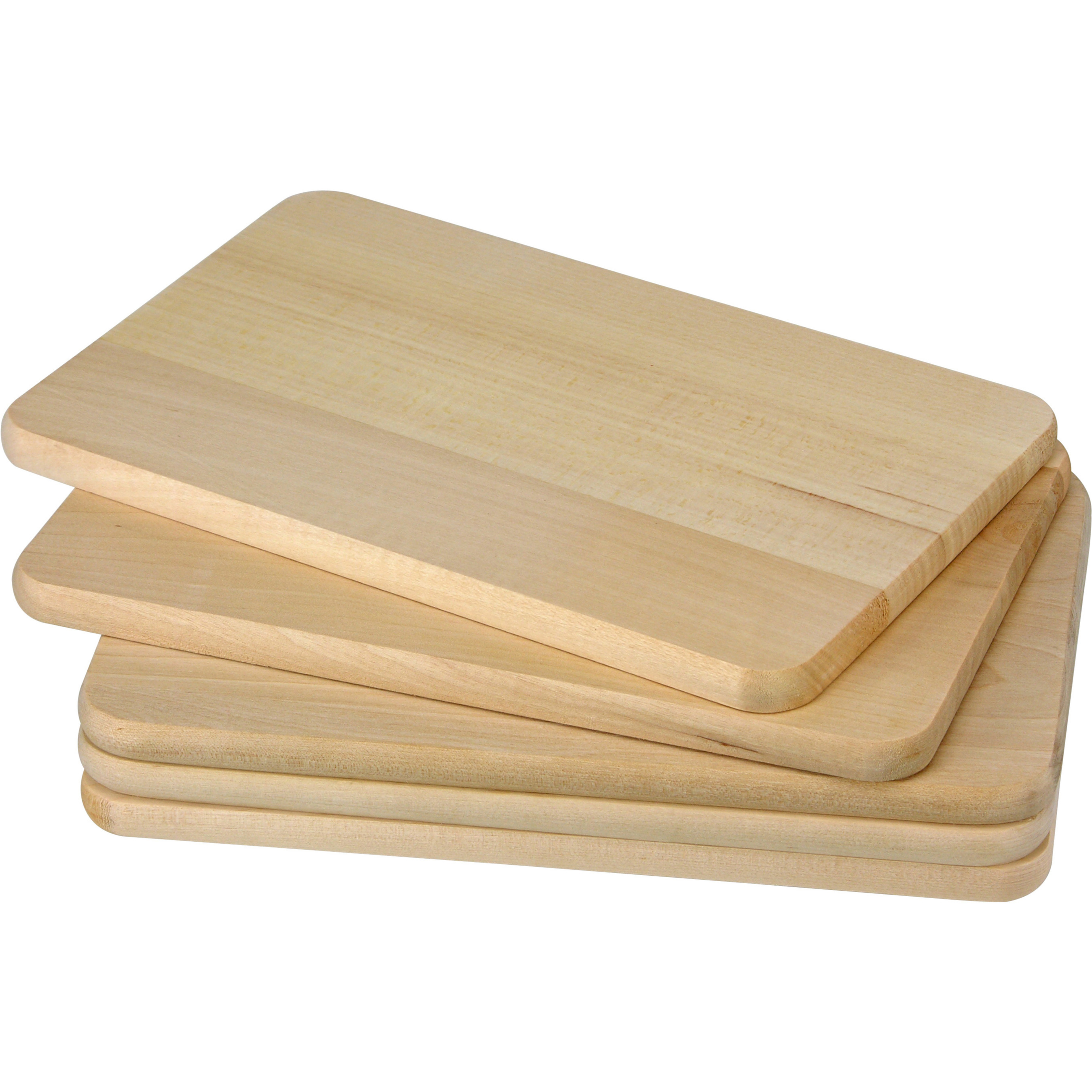 5x Houten planken-serveer planken 21,5 x 13,5 x 1 cm