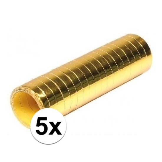 5x Serpentine rolletjes goudkleurig