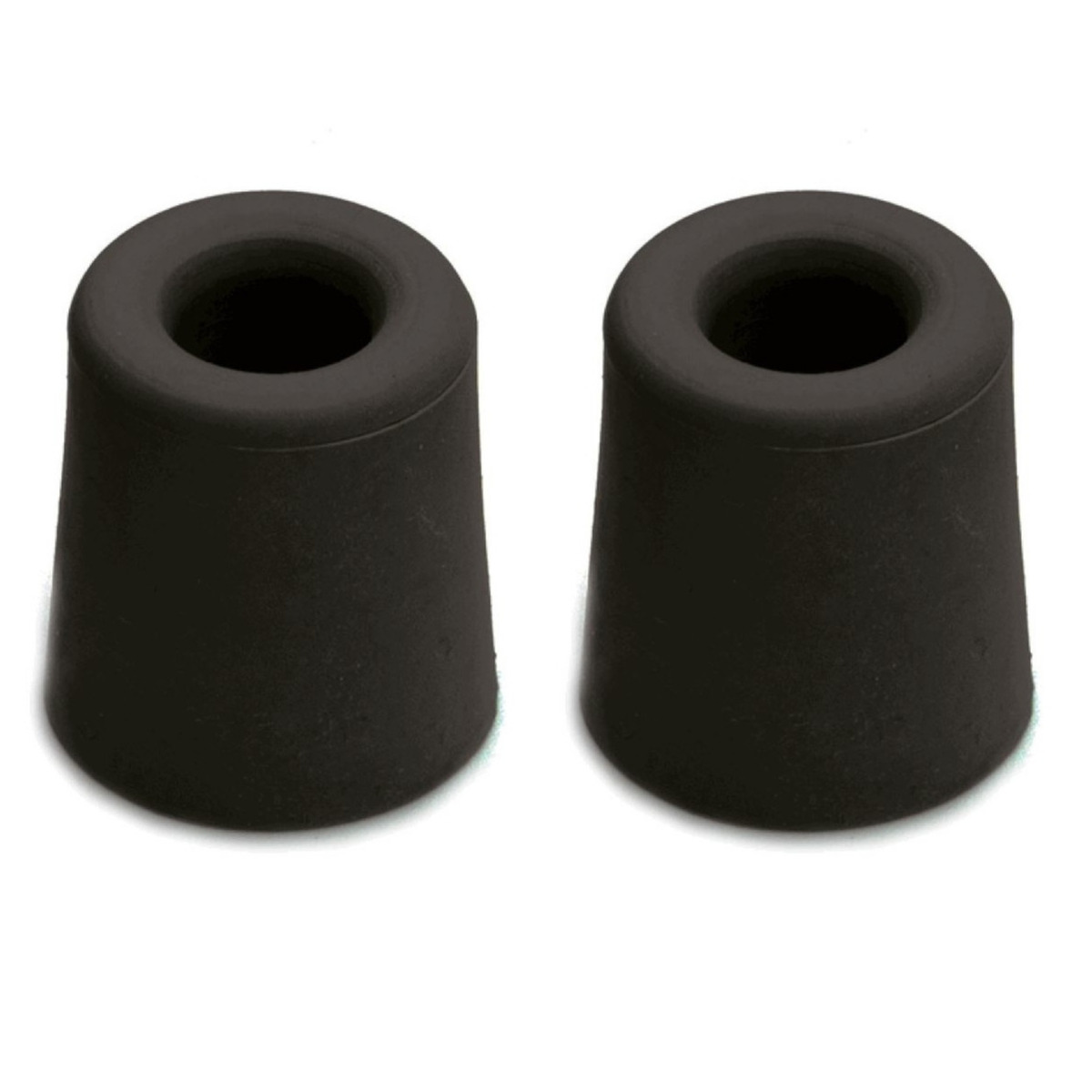 5x stuks rubberen deurbuffers-deurstoppers zwart 4,8 x 3,7 cm