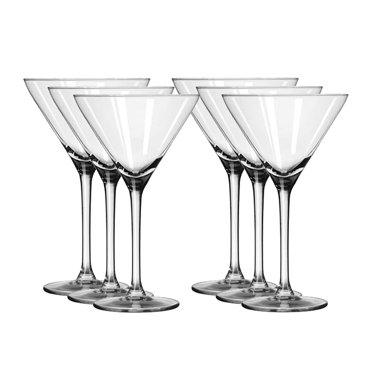 6x Cocktail-Martini glazen 260 ml in luxe doos