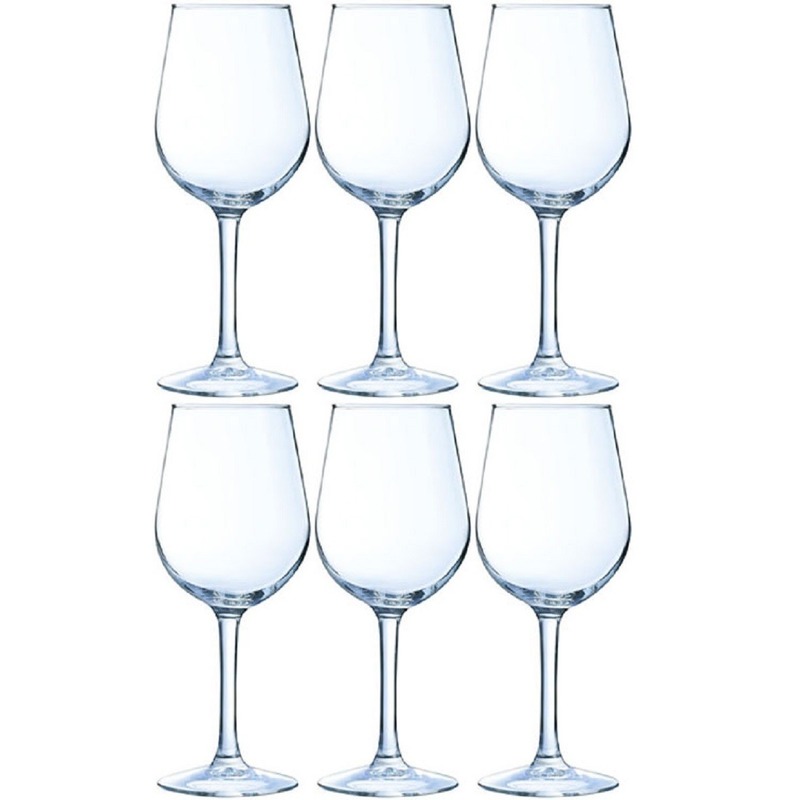 6x Luxe witte wijn glazen 270 ml