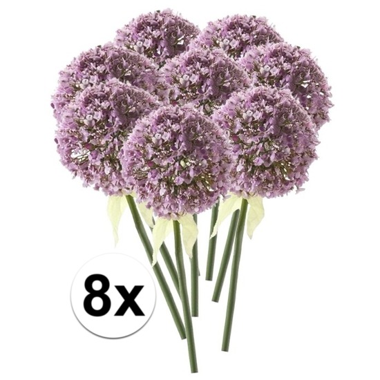 8 x Kunstbloemen steelbloem lila sierui 70 cm