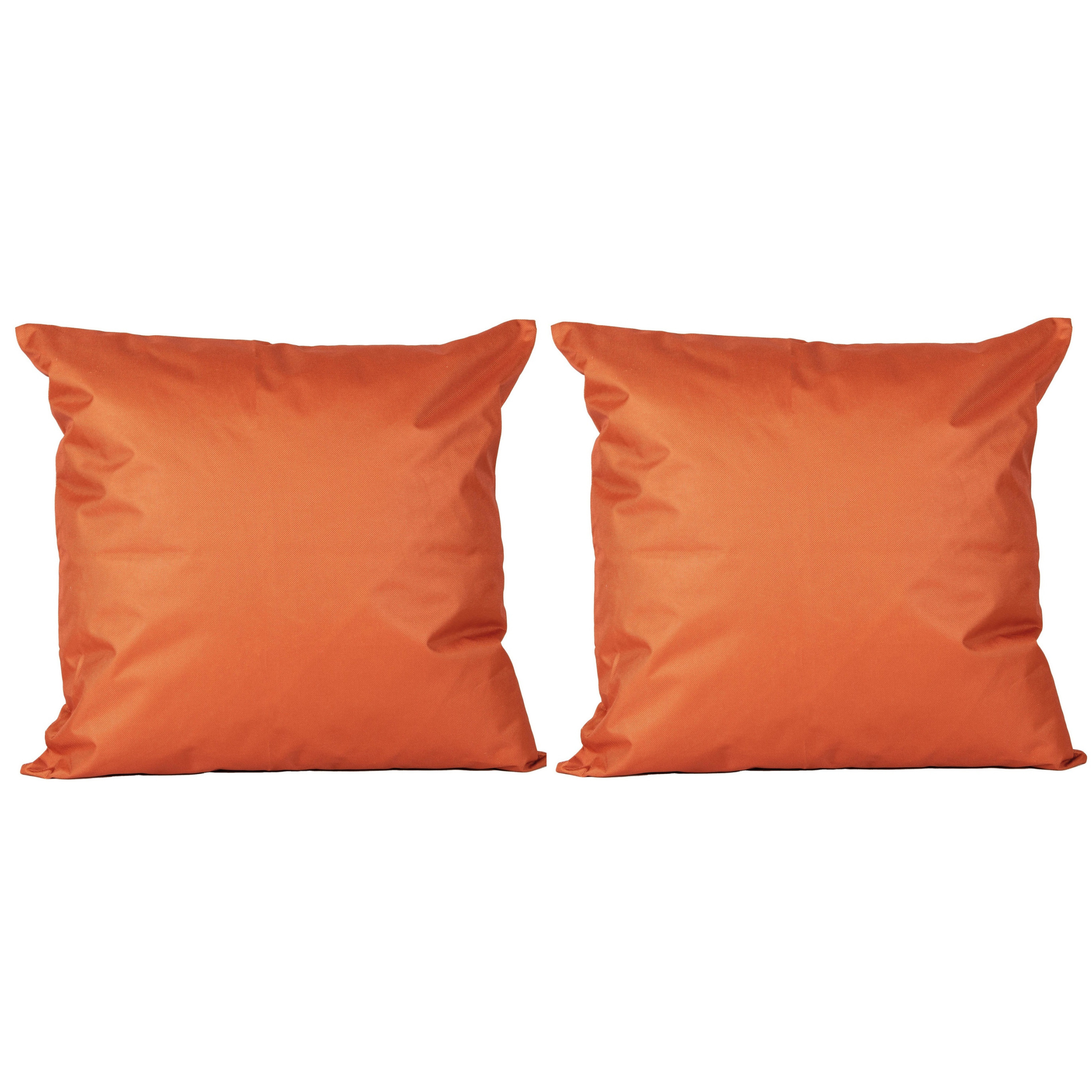 8x Bank-sier kussens voor binnen en buiten in de kleur oranje 45 x 45 cm