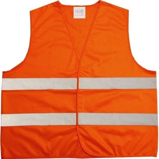 8x Neon oranje veiligheidsvest voor volwassenen