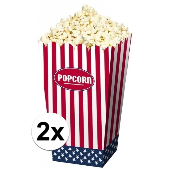 Amerikaanse popcorn bakjes 8 stuks