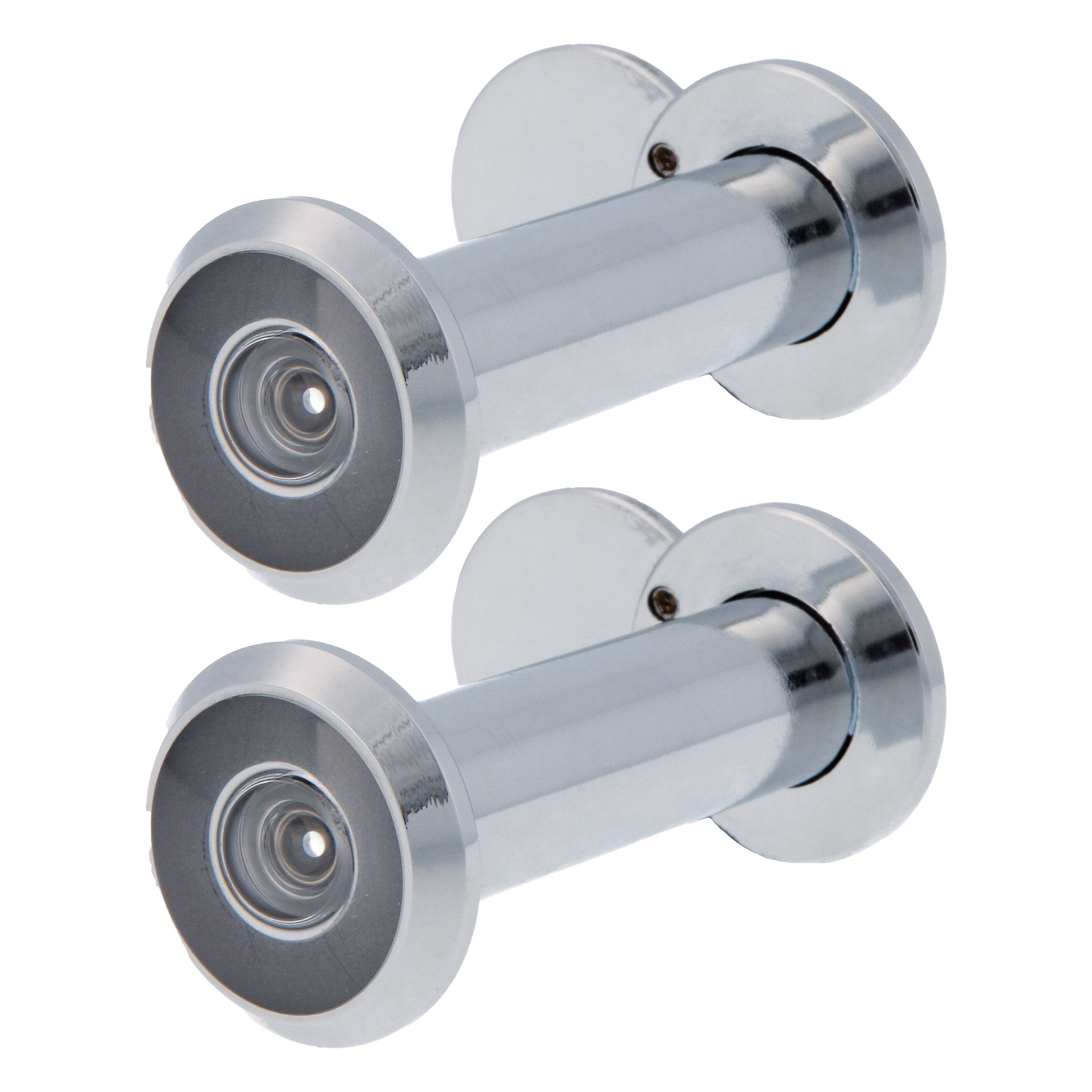 AMIG deurspion-kijkgat 2x verchroomd -? deurdikte 60 tot 85mm -160 graden kijkhoek -16mm boorgat