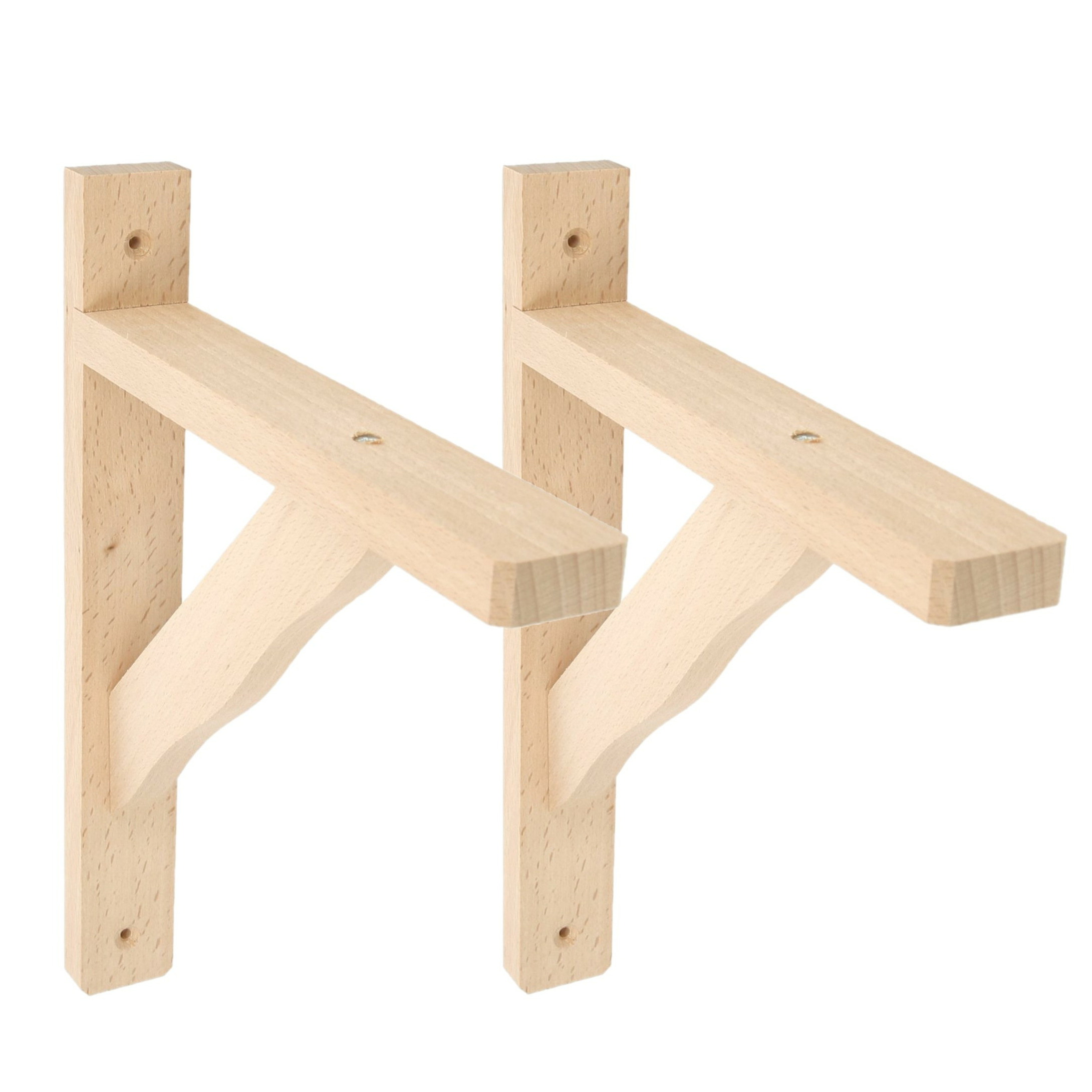 AMIG Plankdrager-planksteun van hout 2x lichtbruin H230 x B170 mm Tot 90 kg