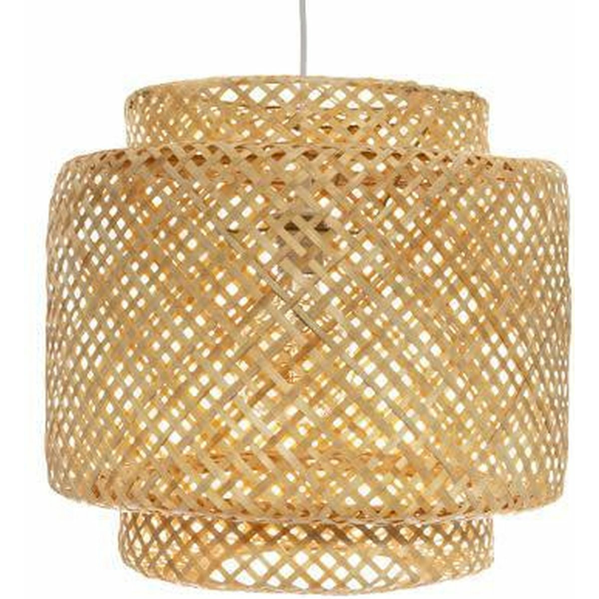 Atmosphera Hanglamp bamboe Boho 40 x 38 cm naturel gevlochten lampenkap Scandinavisch design