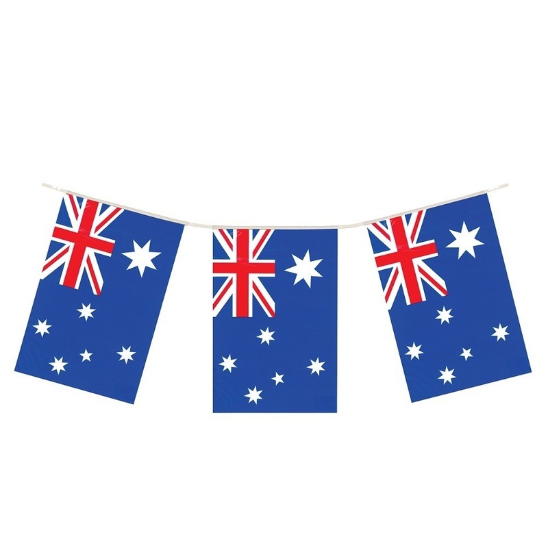 Australische vlaggenlijn 4 meter landen decoratie
