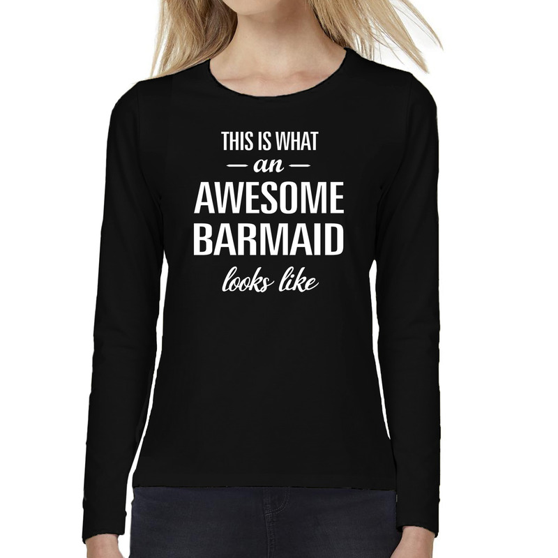 Awesome Barmaid-barvrouw cadeau shirt zwart voor dames