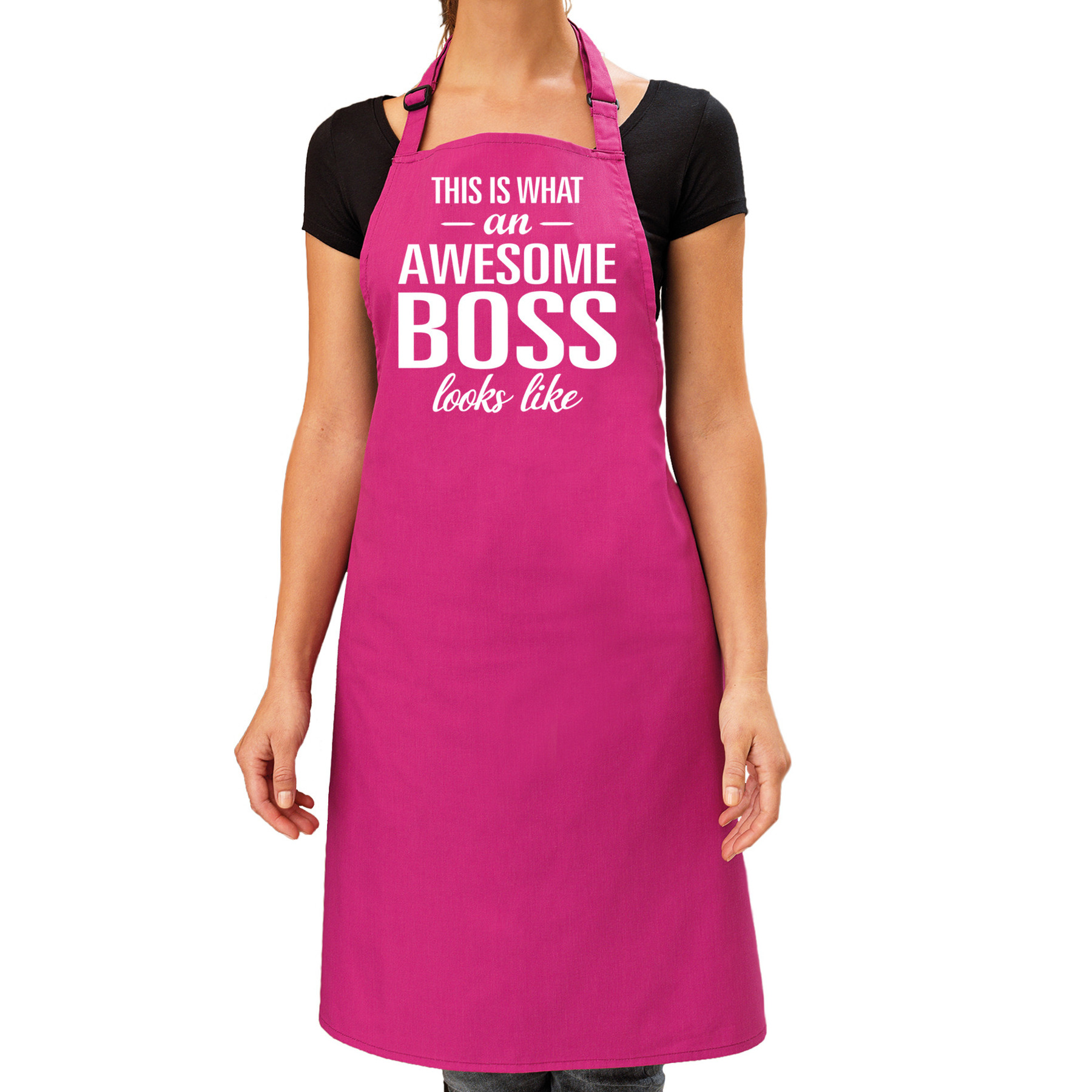 Awesome boss kado bbq-keuken schort roze voor dames