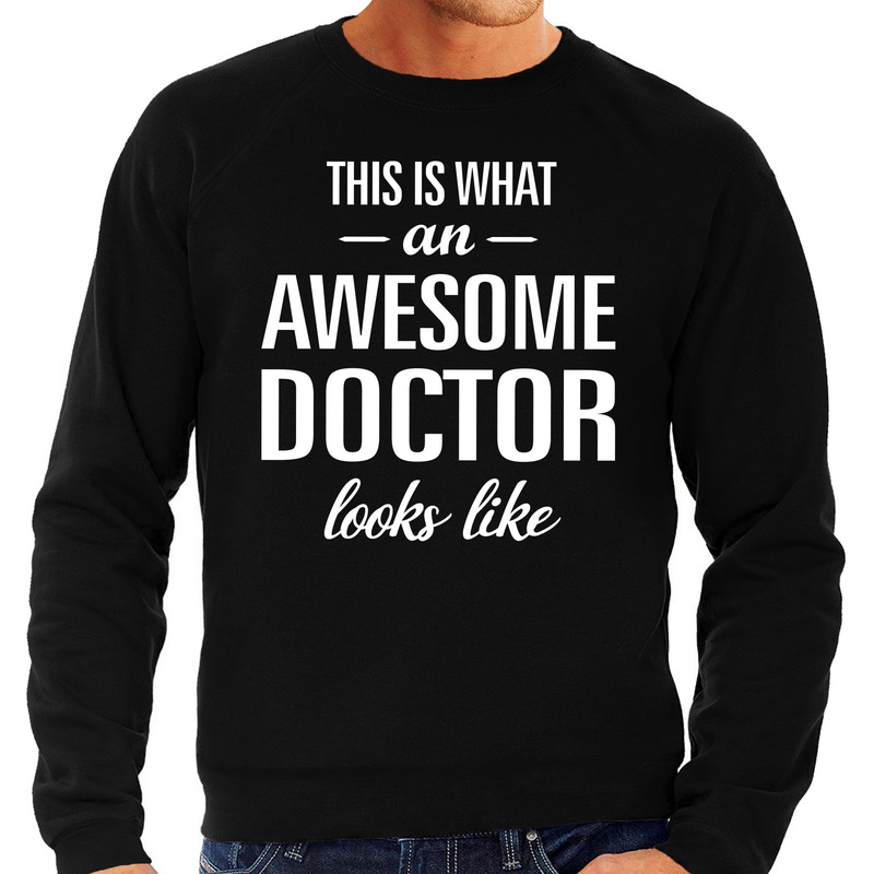 Awesome doctor-dokter cadeau trui zwart voor heren