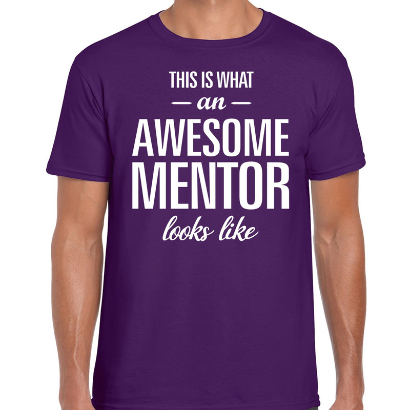 Awesome mentor fun t-shirt paars voor heren bedankt cadeau voor een mentor