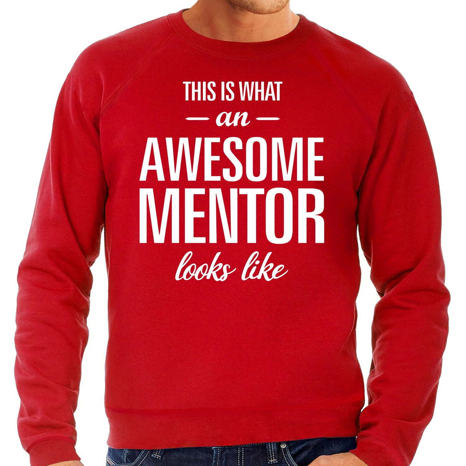 Awesome Mentor-leermeester cadeau trui rood voor heren