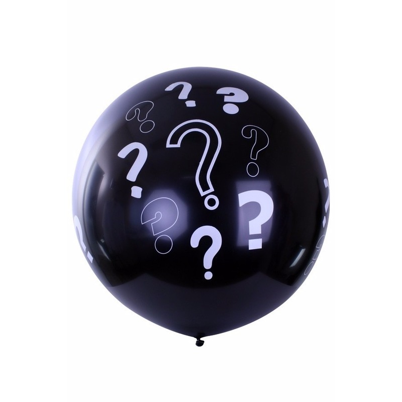 Baby gender ballon zwart 90 cm