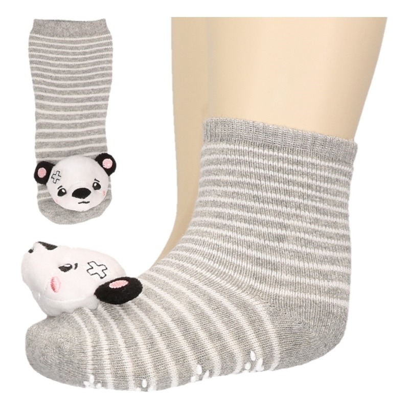 Baby sokjes met pandaberenkop