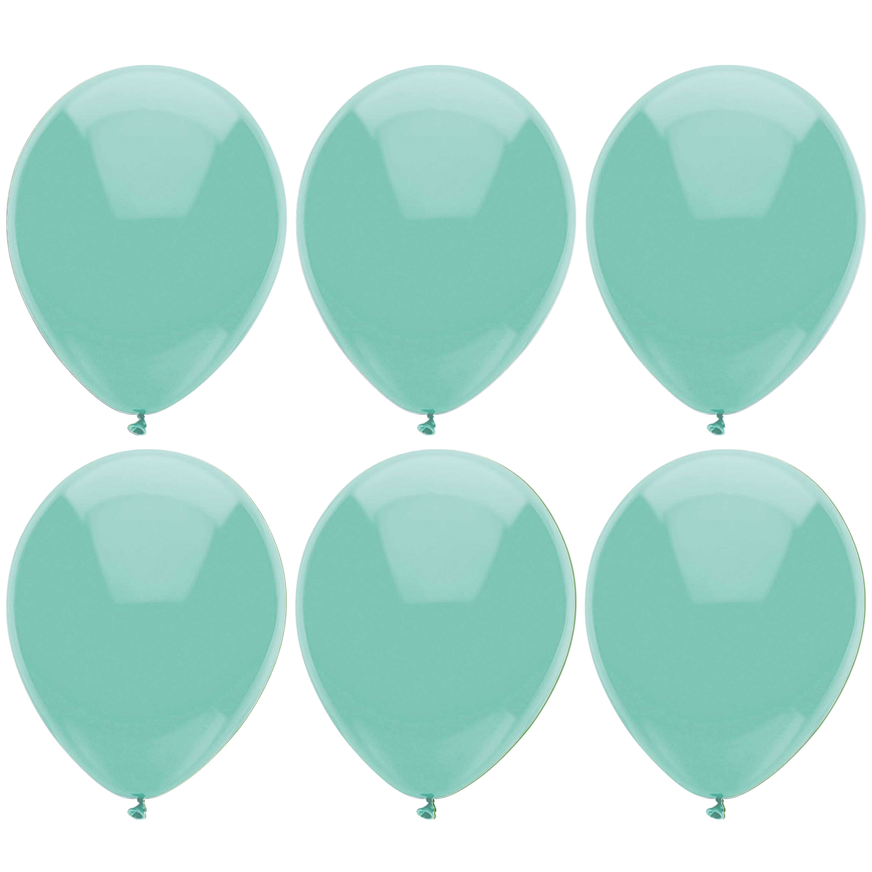 Ballonnen verjaardag/thema feest - 200x stuks - mintgroen - 29 cm