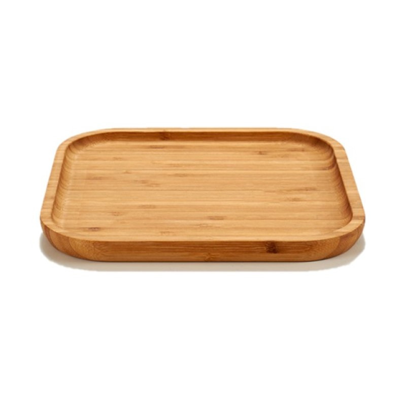 Bamboe houten broodplank-serveerplank vierkant 20 cm