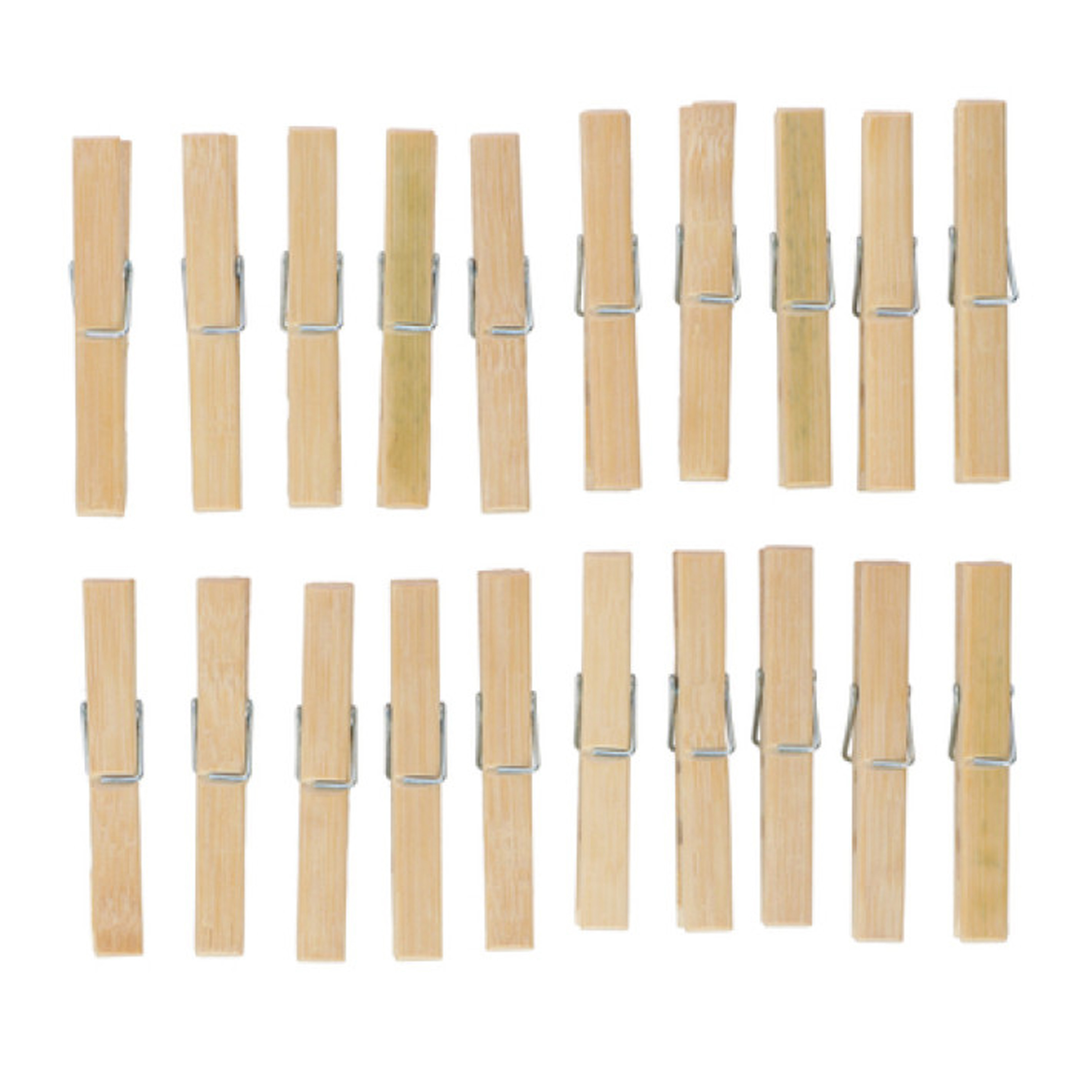 Bamboe wasknijpers 20x hout 9 cm