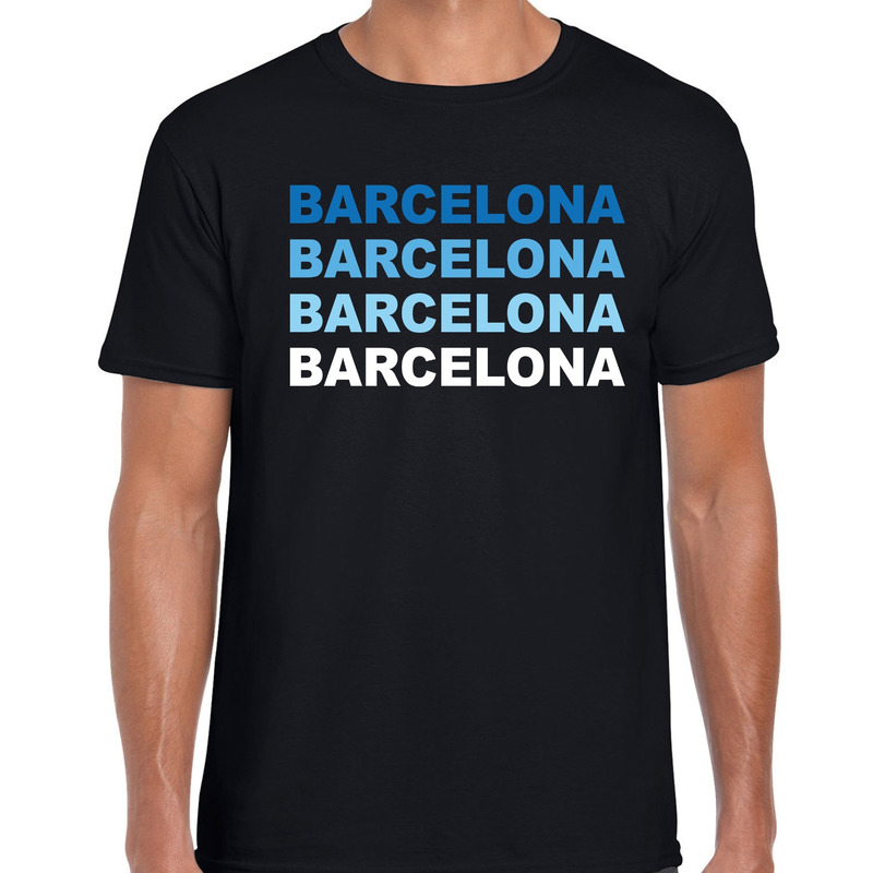 Barcelona steden shirt zwart voor heren