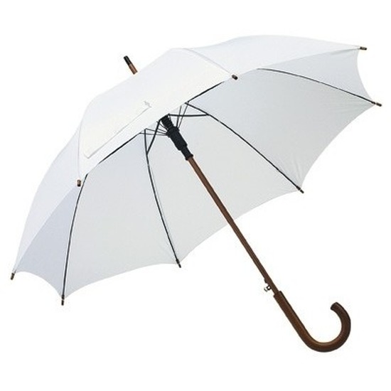 Basic paraplu wit 103 cm