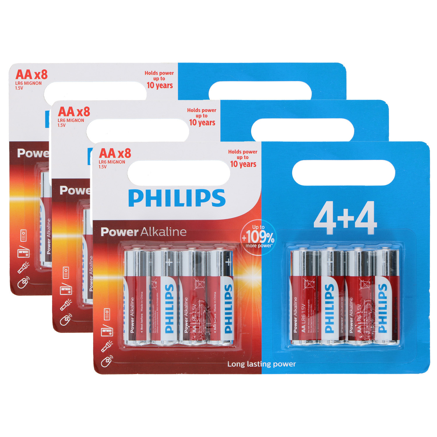 Batterijen Philips 24x stuks AA-Penlites Alkaline