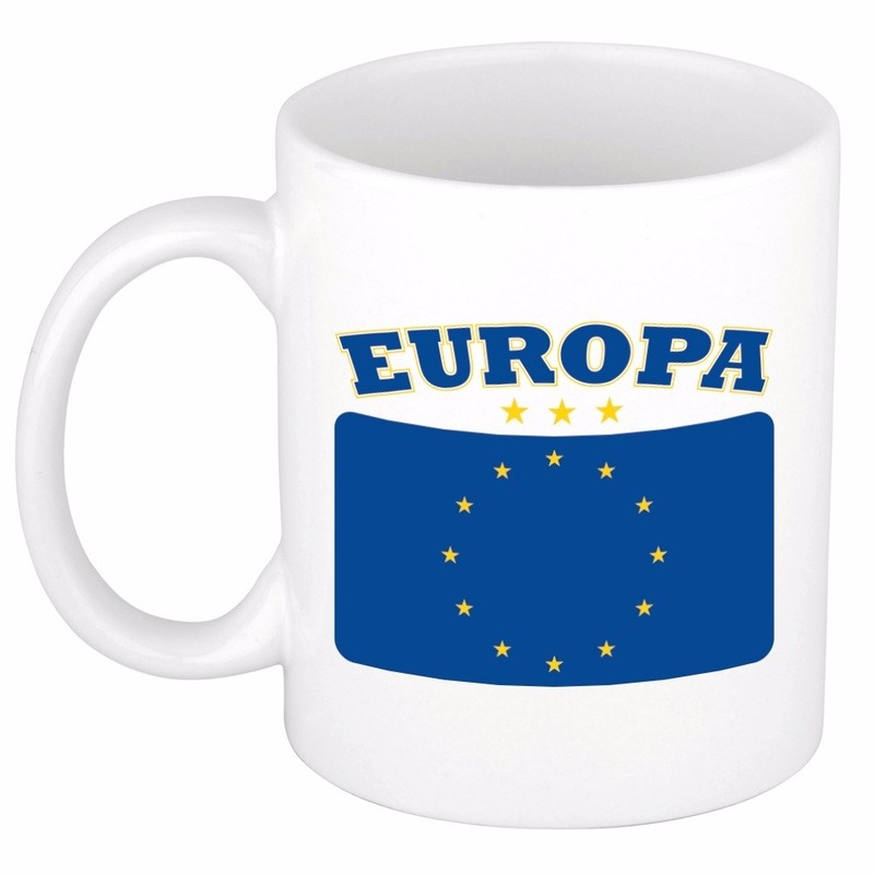 Beker-mok met vlag van Europa 300 ml