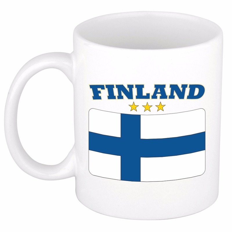 Beker-mok met vlag van Finland 300 ml
