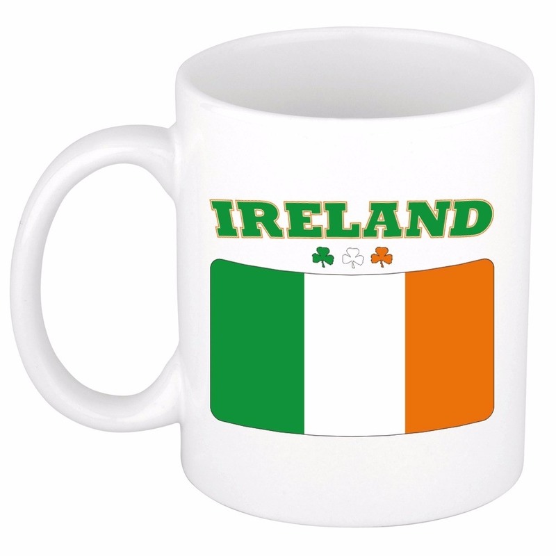 Beker-mok met vlag van Ierland 300 ml