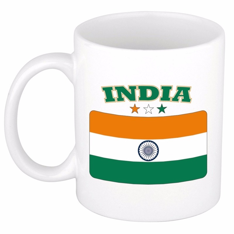 Beker-mok met vlag van India 300 ml
