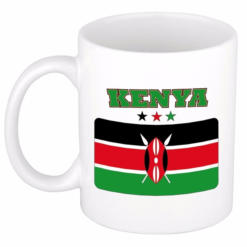 Beker-mok met vlag van Kenia 300 ml