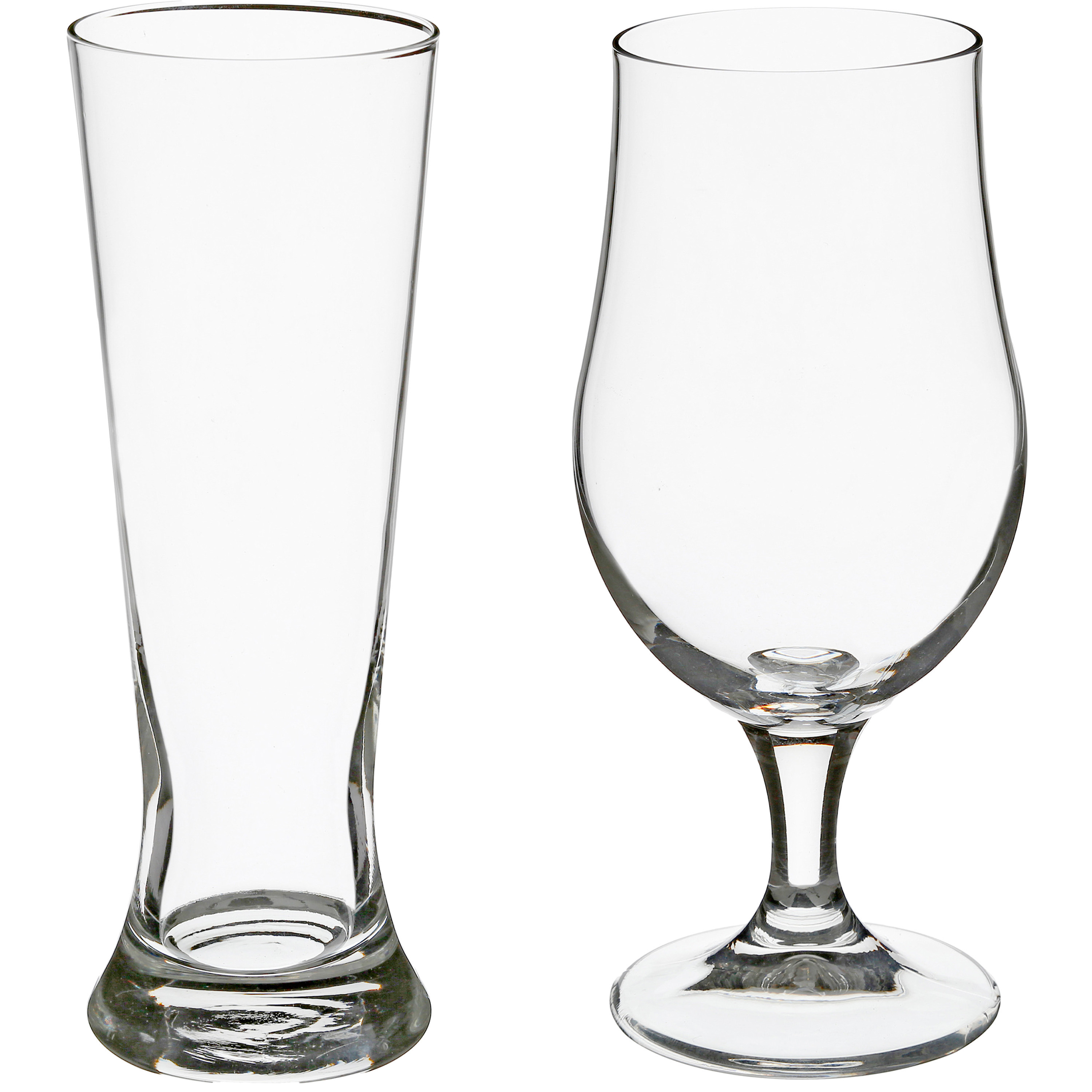 Bierglazen set pilsglazen fluitje-bierglazen op voet 8x stuks glas