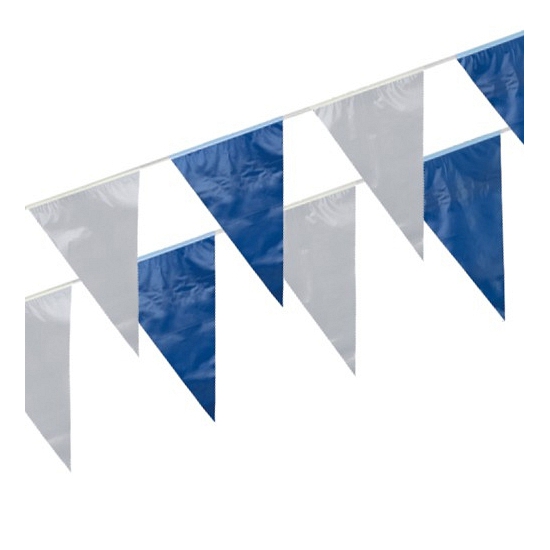 Blauw en witte vlaggenlijnen
