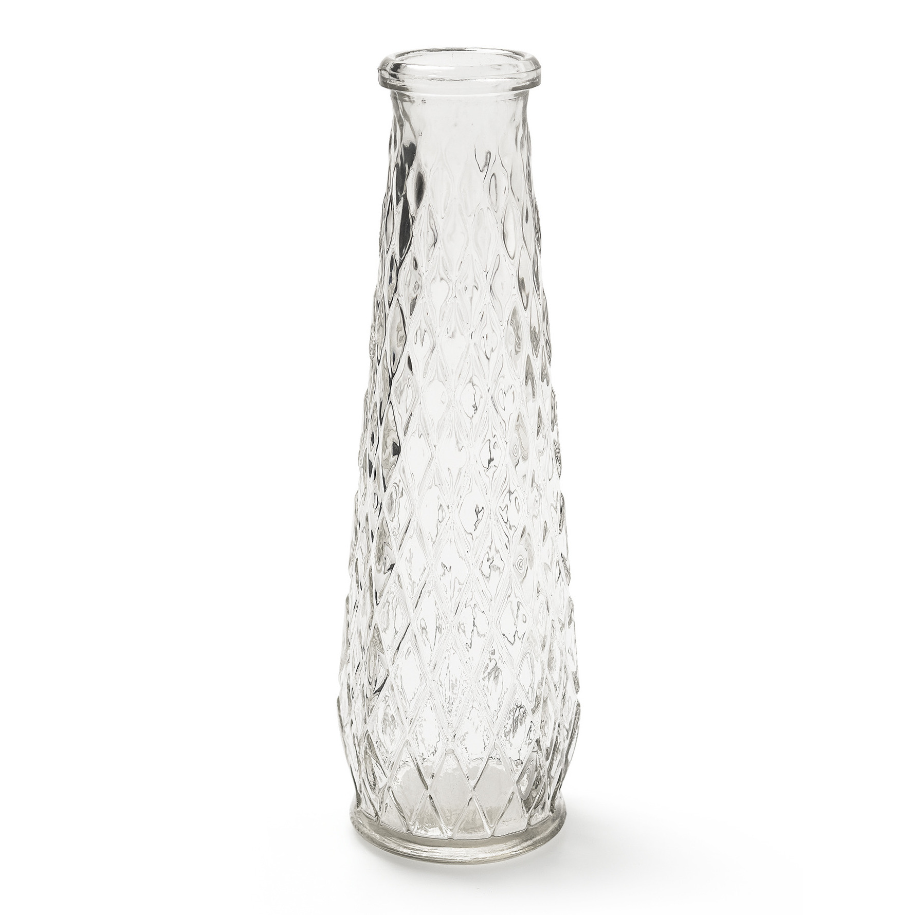 Bloemenvaas-bloemenvazen 6 x 22 cm transparant glas