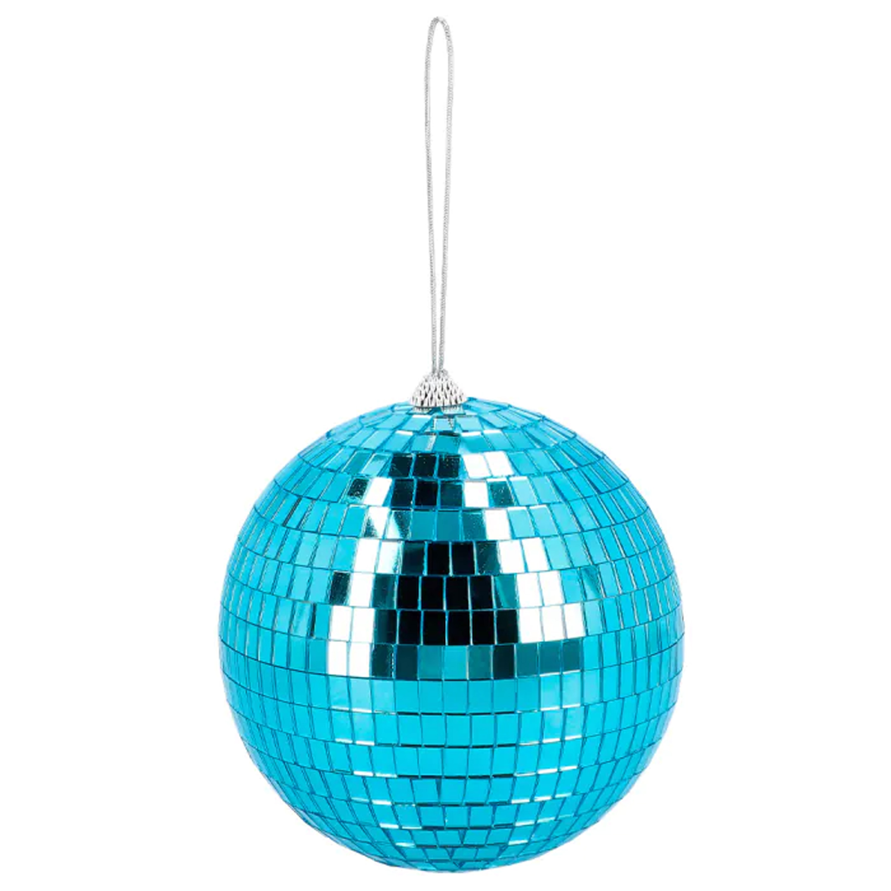 Boland Disco spiegel bal rond blauw Dia 15 cm Seventies-eighties thema versiering