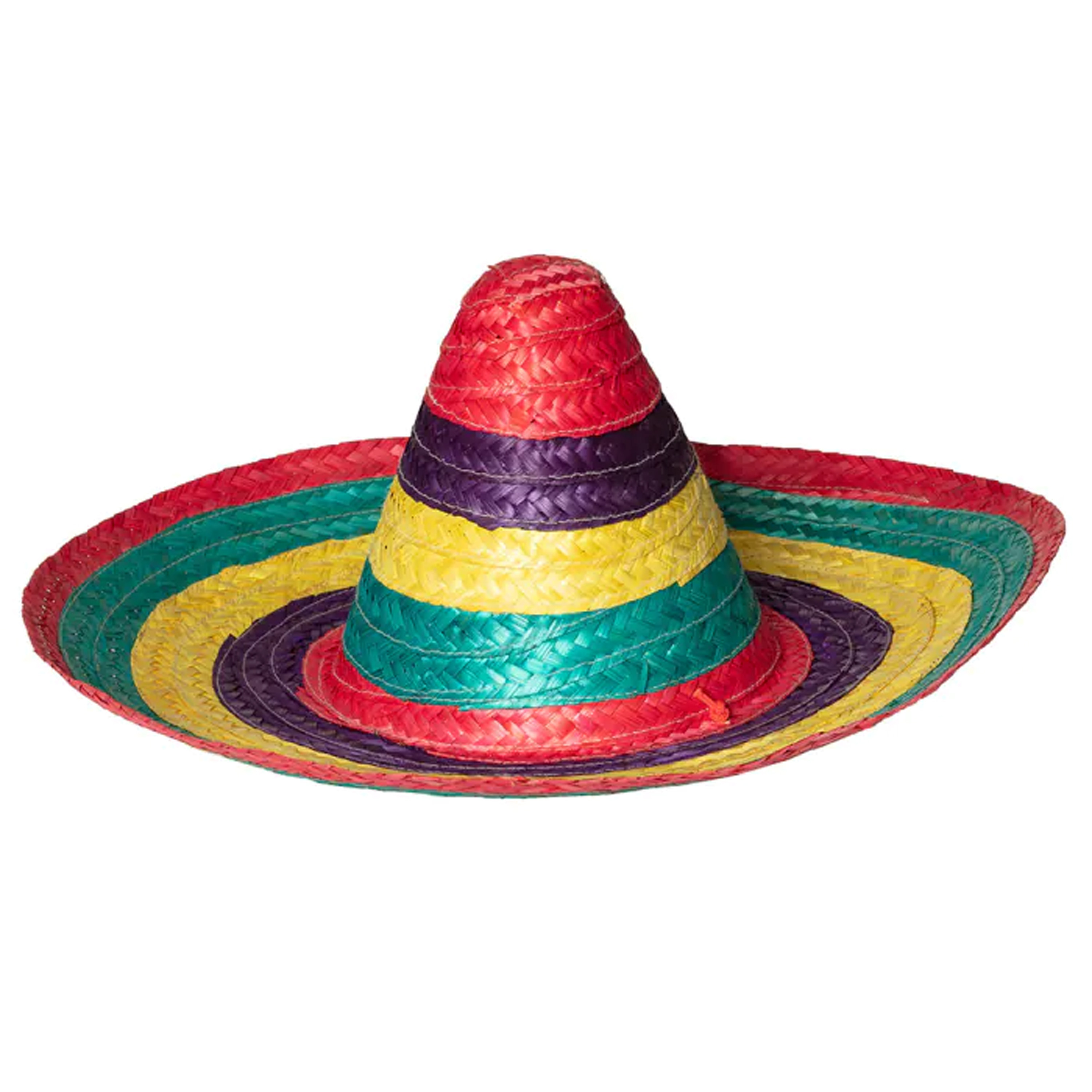 Boland party Carnaval verkleed Sombrero hoed Fiesta multi kleur volwassenen polyester