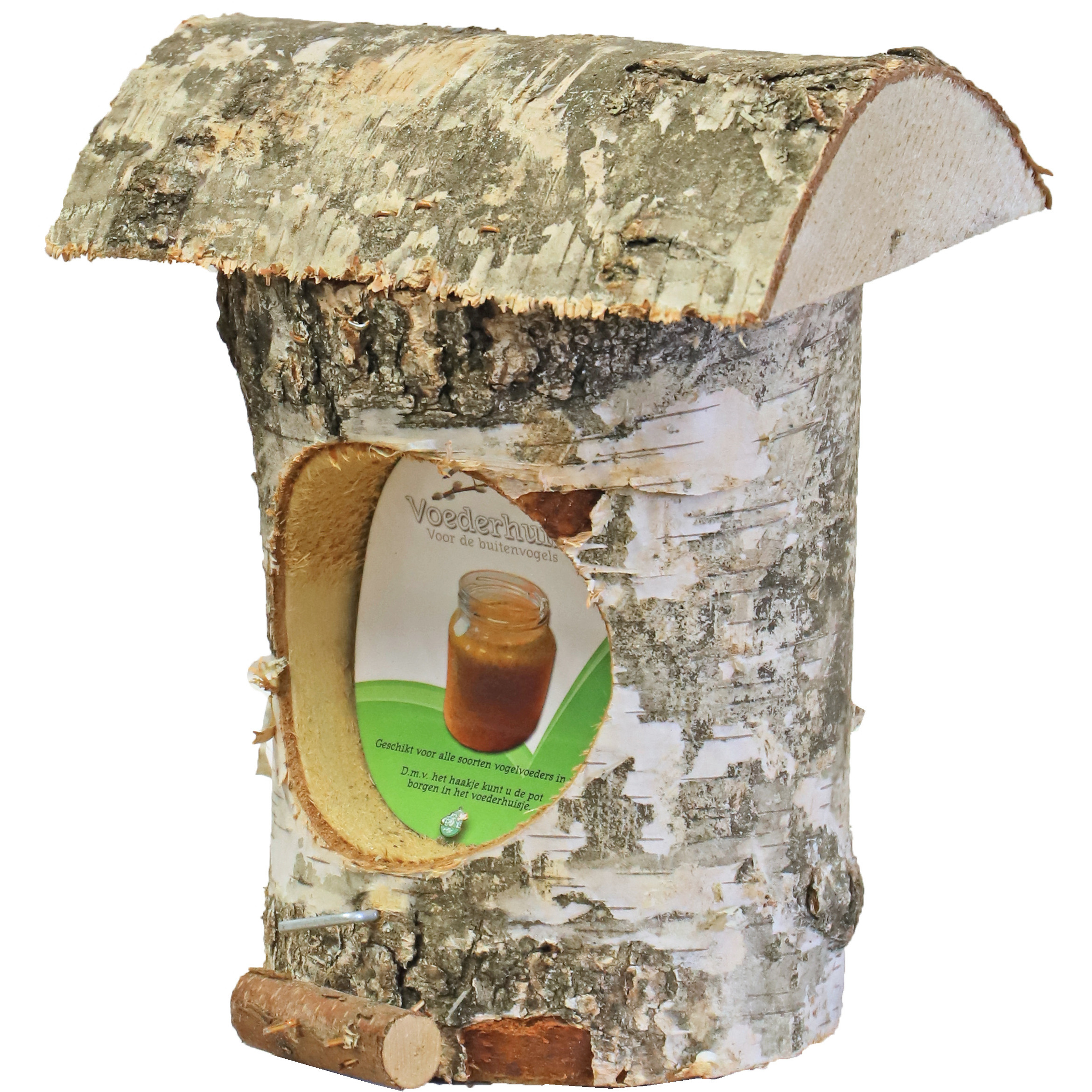 Boon Vogelhuisje-voederhuisje berkenhout met schors 27 cm