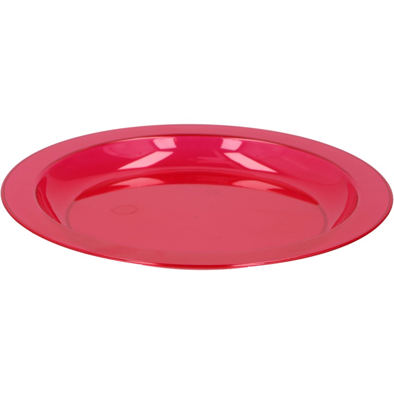 Bordjes plastic rood 20 cm kunststof-plastic