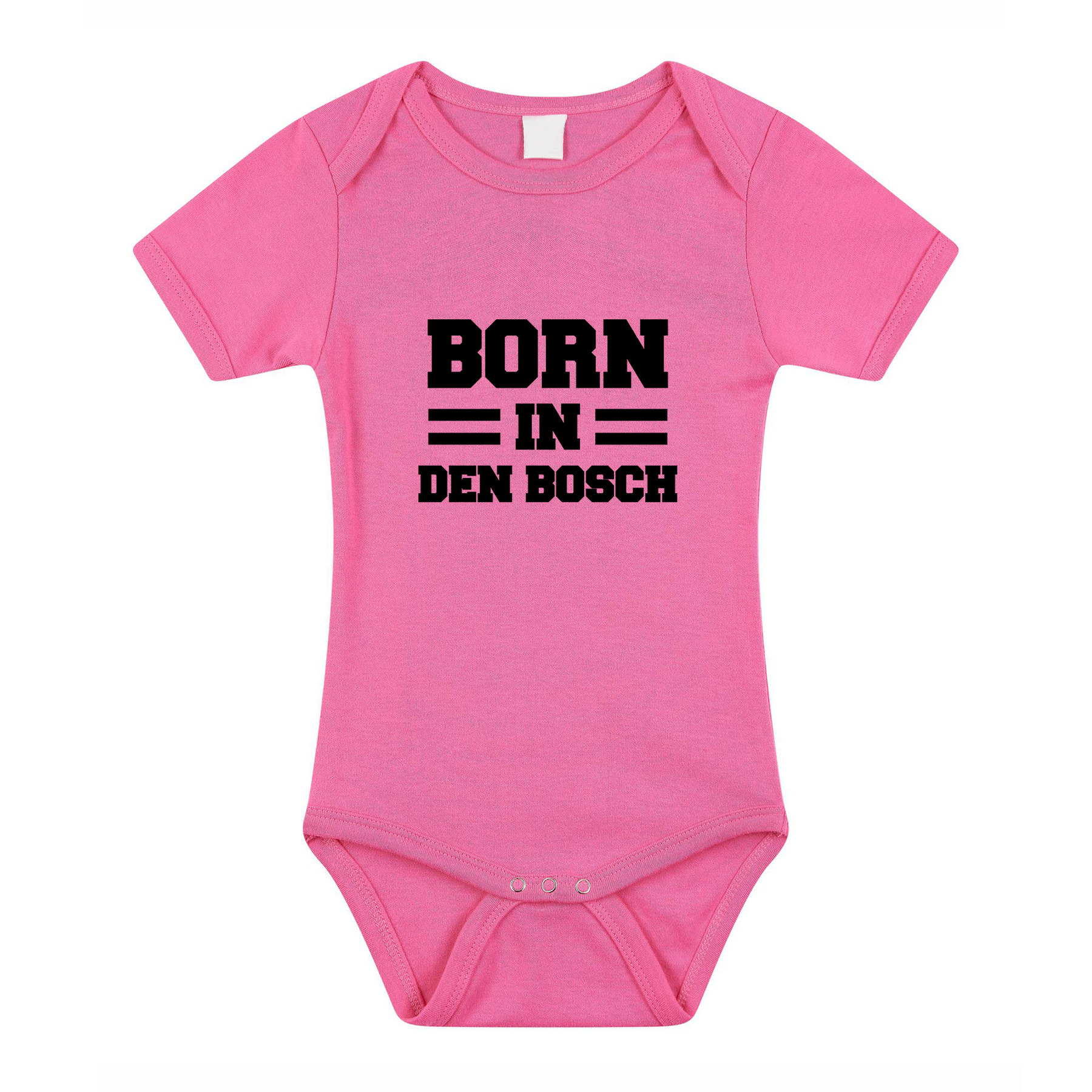 Born in Den Bosch kraamcadeau rompertje roze meisjes