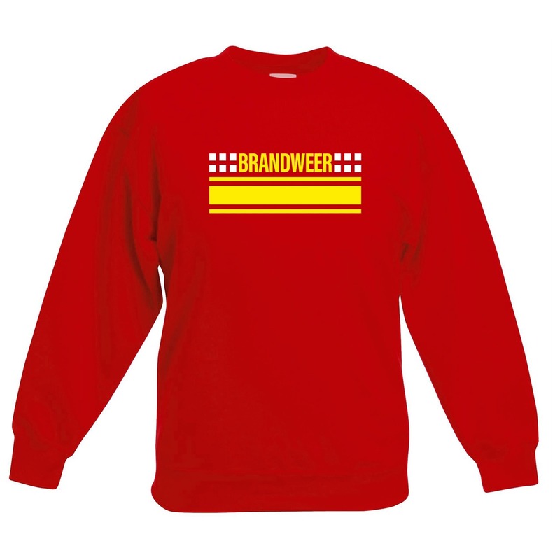 Brandweerman sweater-trui rood voor kinderen