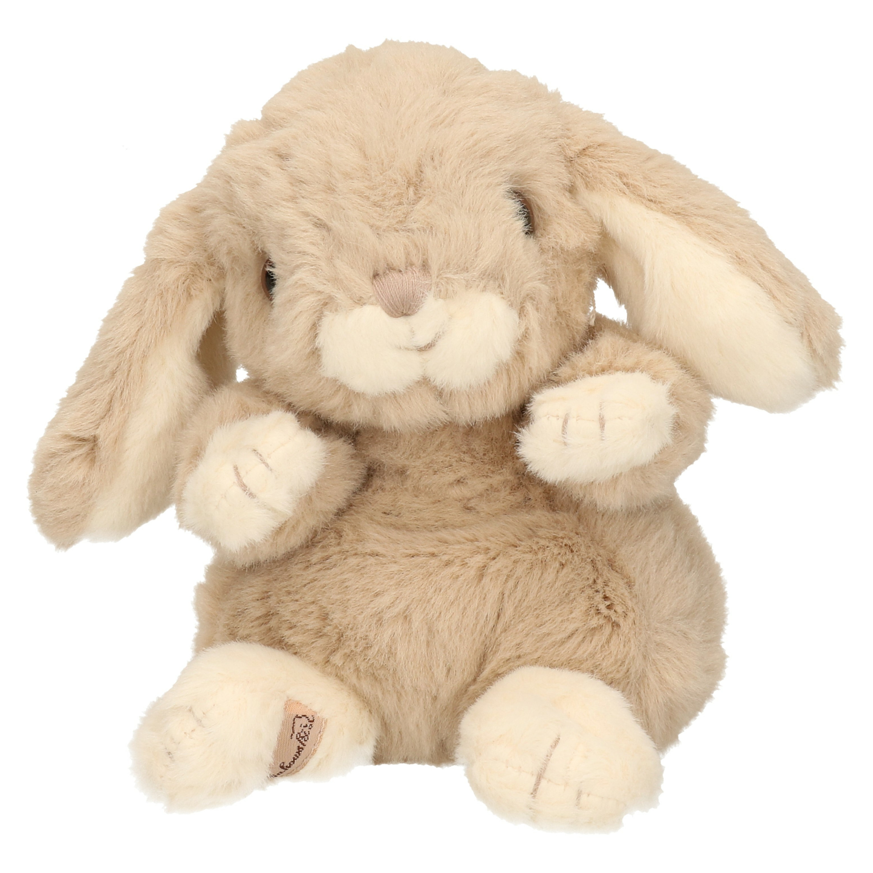 Bukowski pluche konijn knuffeldier beige zittend 15 cm