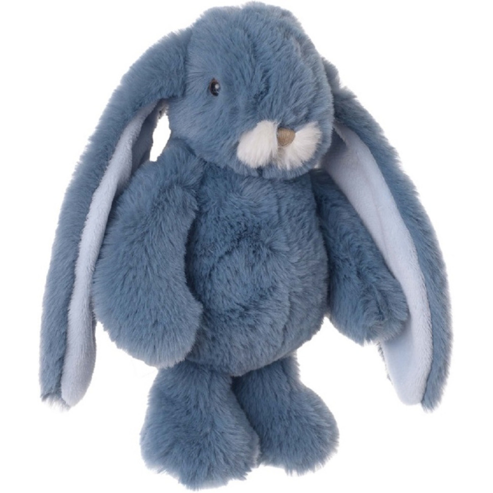 Bukowski pluche konijn knuffeldier blauw staand 22 cm