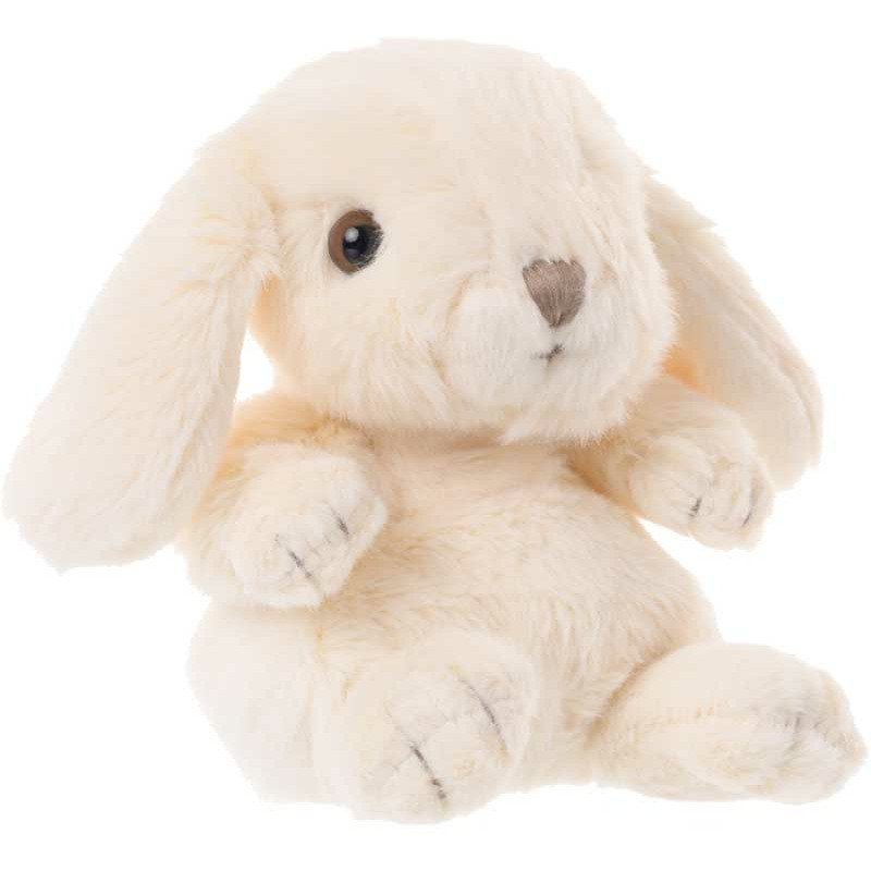 Bukowski pluche konijn knuffeldier wit zittend 15 cm