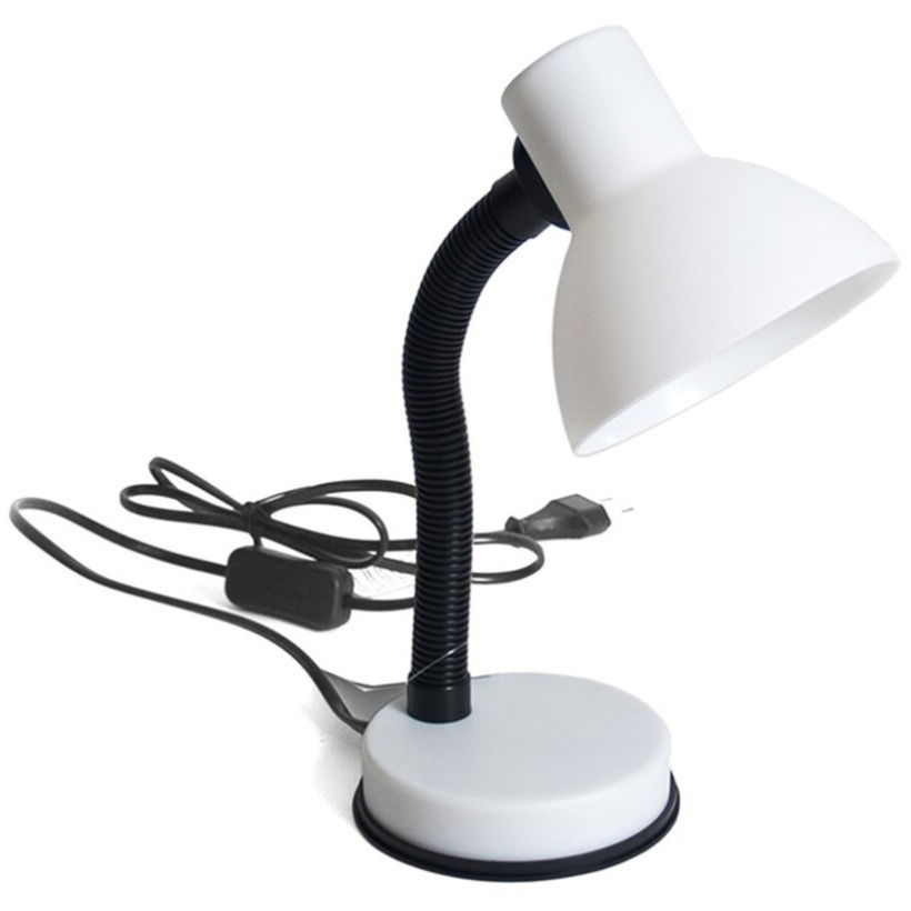 Bureaulamp wit-zwart 16 x 12 x 30 cm flexibele lamp verlichting