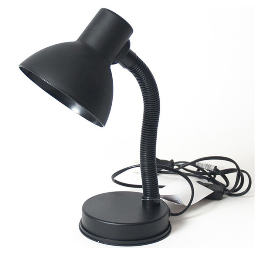 Bureaulamp zwart 16 x 12 x 30 cm flexibele lamp verlichting