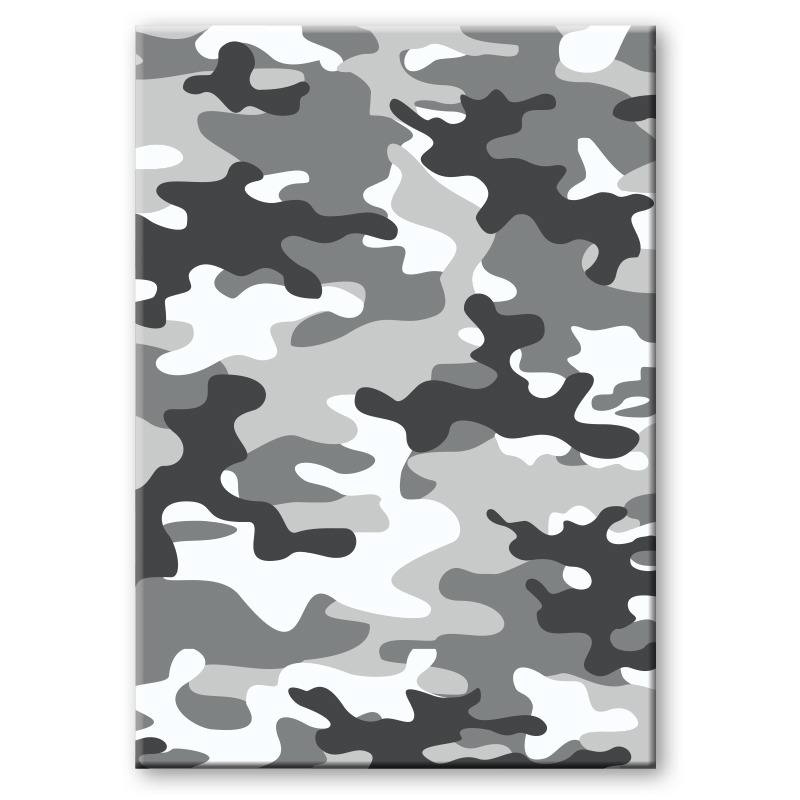 Camouflage-legerprint luxe schrift-notitieboek grijs gelinieerd A4 formaat