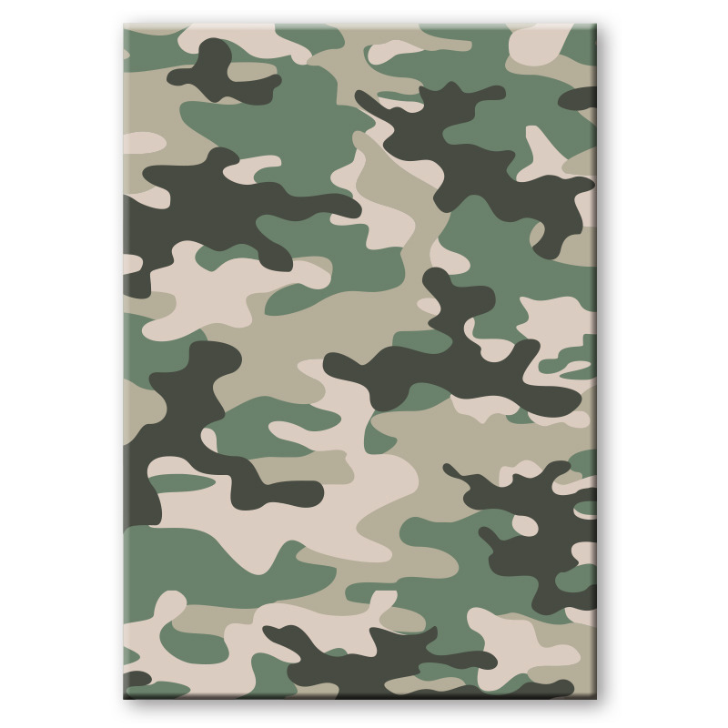 Camouflage-legerprint luxe schrift-notitieboek groen gelinieerd A5 formaat