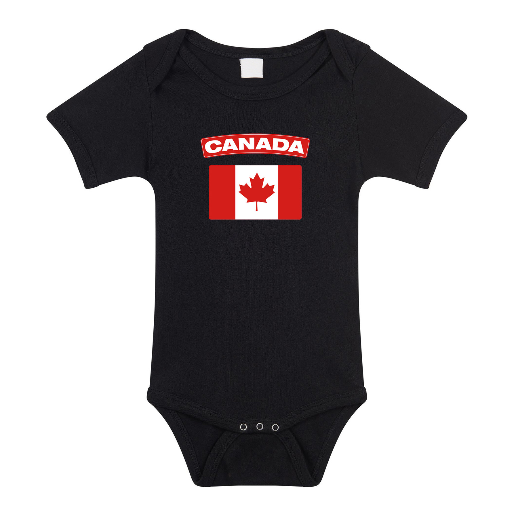 Canada landen rompertje met vlag zwart voor babys