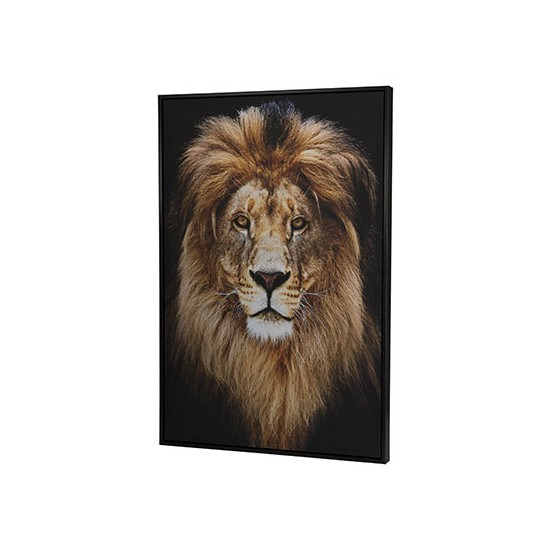 Canvas kantoor schilderij 90 x 60 cm leeuwen print