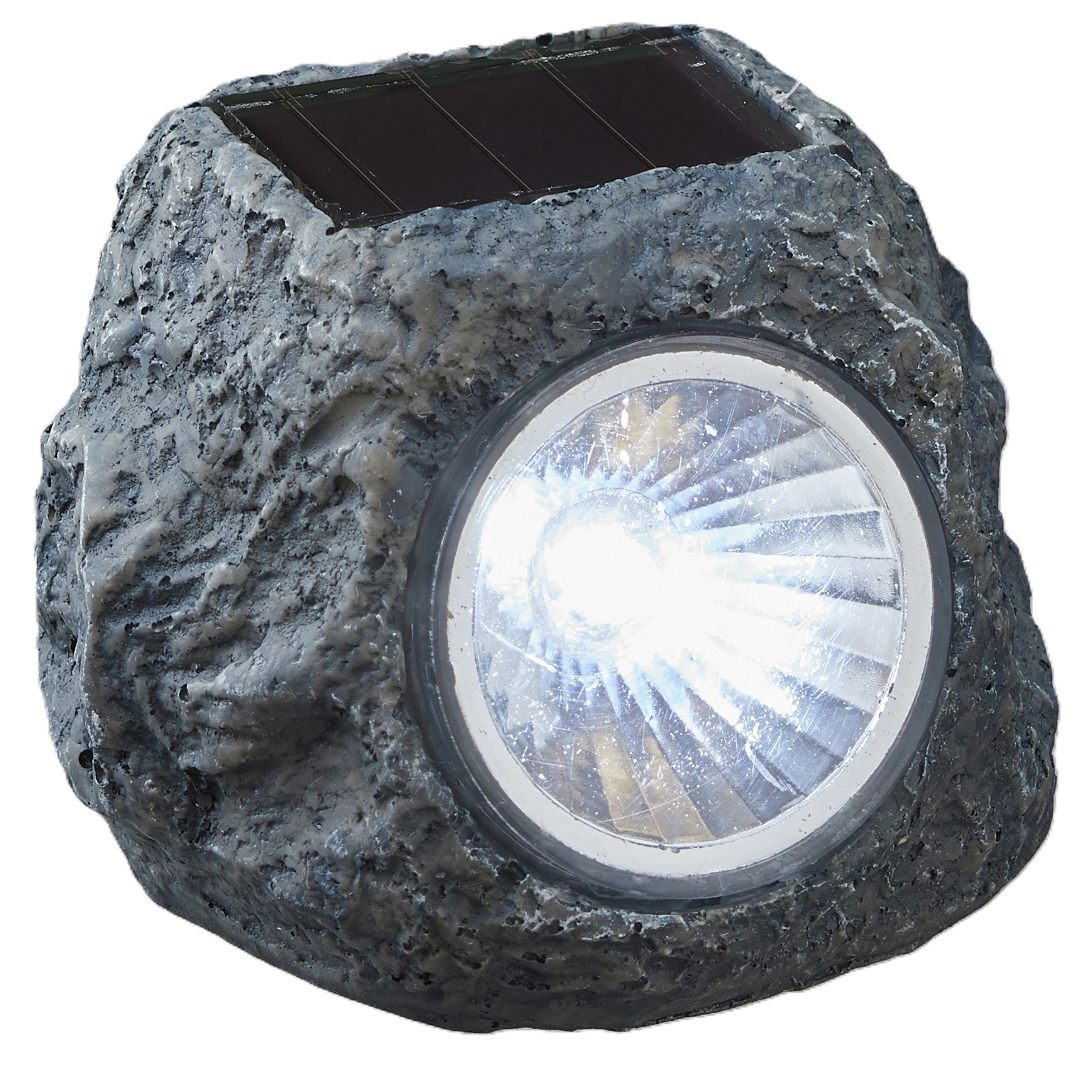 Cepewa Buiten lamp-spot solar verlichting steen vorm LED 13 x 9 cm tuin verlichting